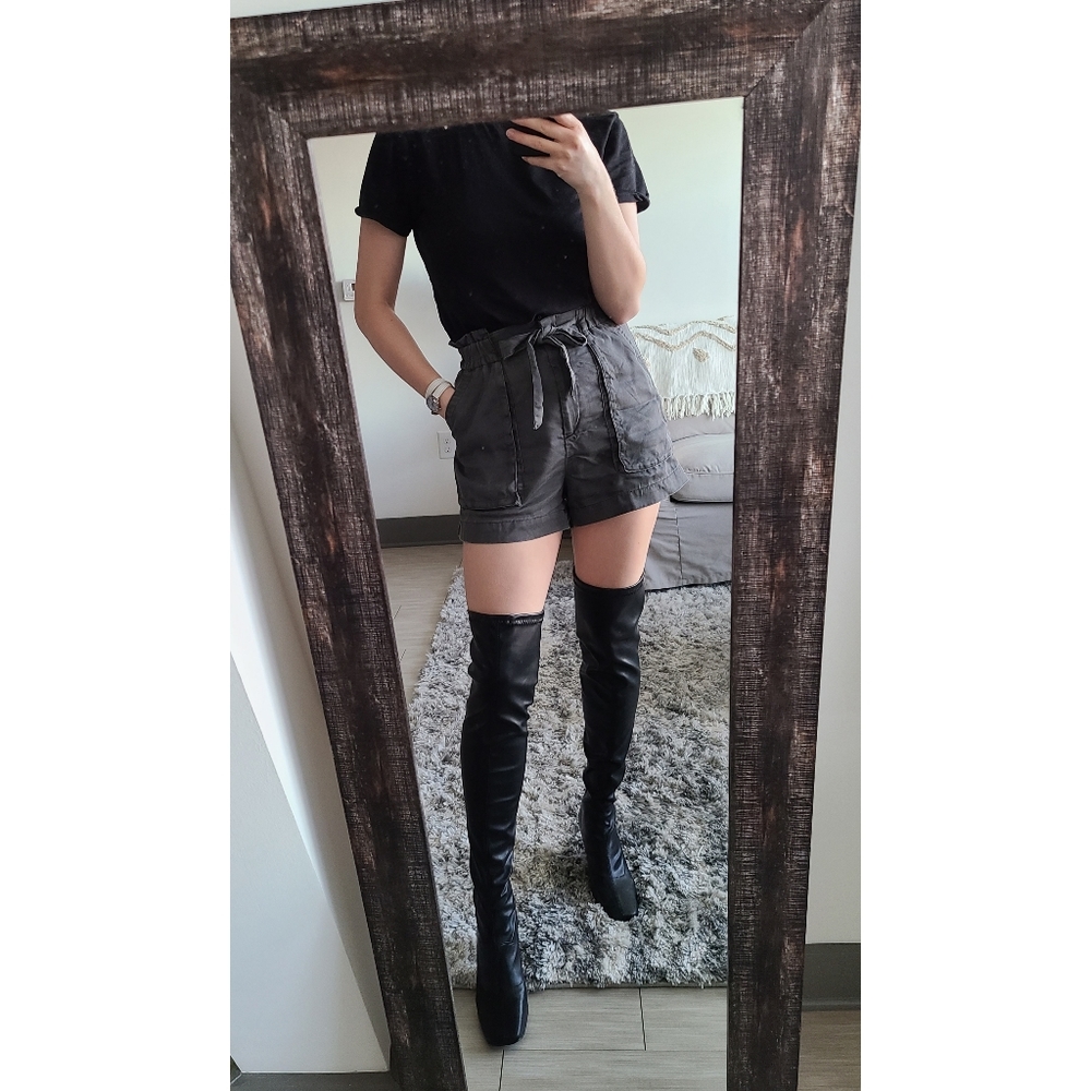 French Connection Faux Leather Over The Knee Square Toe Charli Boots - Picture 4 of 16